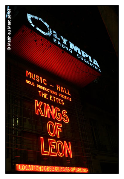 live : photo de concert de Kings of Leon à Paris, Olympia