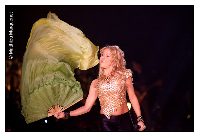 live : photo de concert de Shakira à Paris, Bercy