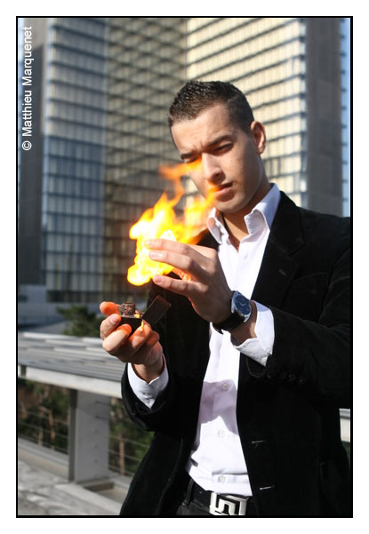 photo de Vincent, magicien, session photo  la bibliothque Franois Mitterand, Paris, 15 mars 2009